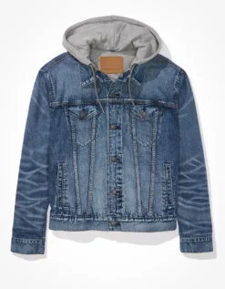 AE Hooded Denim Trucker Jacket -Aeri Clothing Shop 0106 1537 400 f