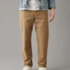 AE Flex Relaxed Straight Lived-In Khaki Pant