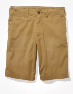 AE Flex 12" Longer Length Lived-In Khaki Short -Aeri Clothing Shop 0135 7330 238 f