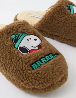 AE Snoopy Fleece Slipper -Aeri Clothing Shop 0213 7523 261 d1