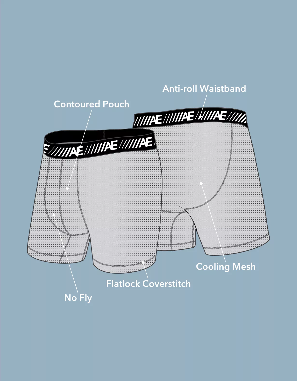 AEO 6" Cooling Boxer Brief 3-Pack 2 AEO 6" Cooling Boxer Brief 3-Pack - Image 2