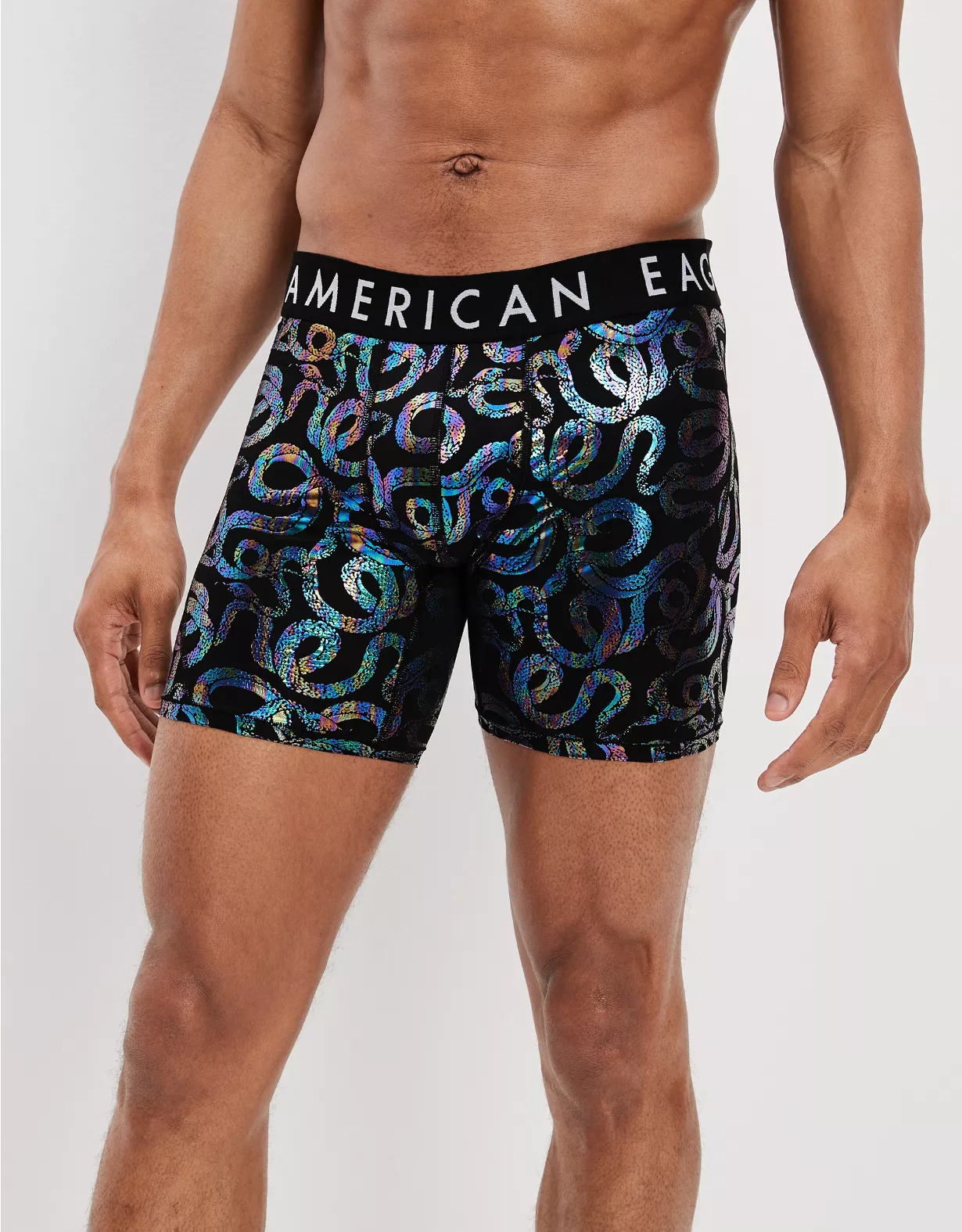 AEO Silver Snakes 6" Flex Boxer Brief 1 AEO Silver Snakes 6" Flex Boxer Brief