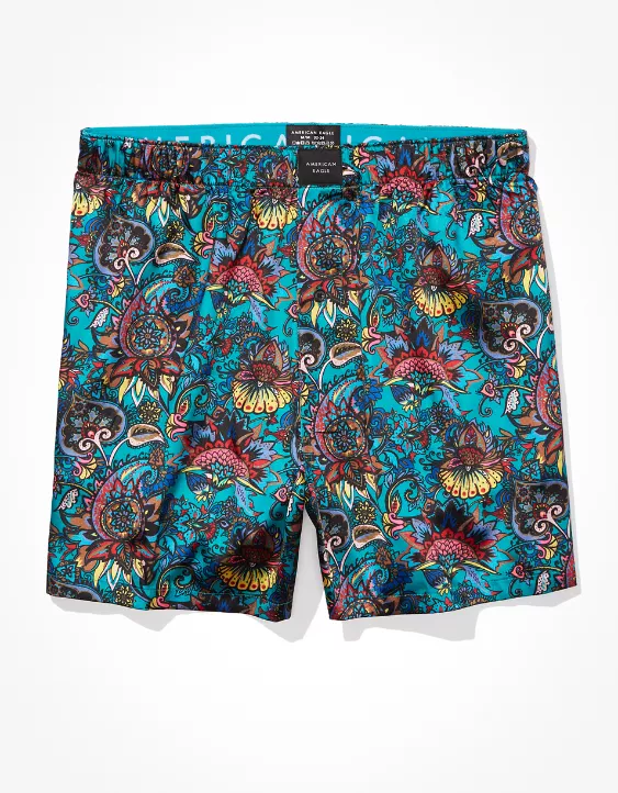 AEO Paisley Satin Pocket Boxer Short 3 AEO Paisley Satin Pocket Boxer Short - Image 3