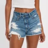 AE Strigid Denim Mom Short