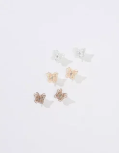AEO Butterfly Mini Hair Clip 6-Pack -Aeri Clothing Shop 0421 6666 900 b
