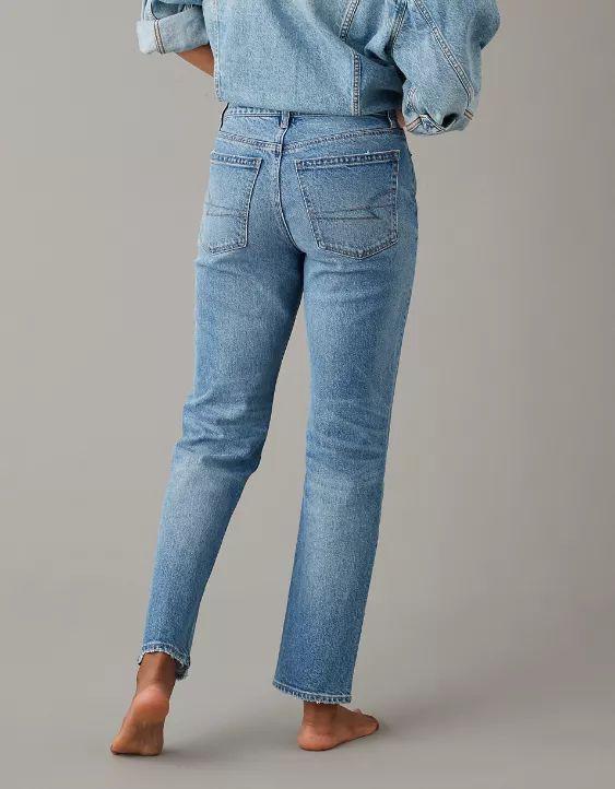 AE Stretch Super High-Waisted Ankle Straight Jean 3 AE Stretch Super High-Waisted Ankle Straight Jean - Image 3
