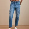 AE Stretch Super High-Waisted Ankle Straight Cargo Jean