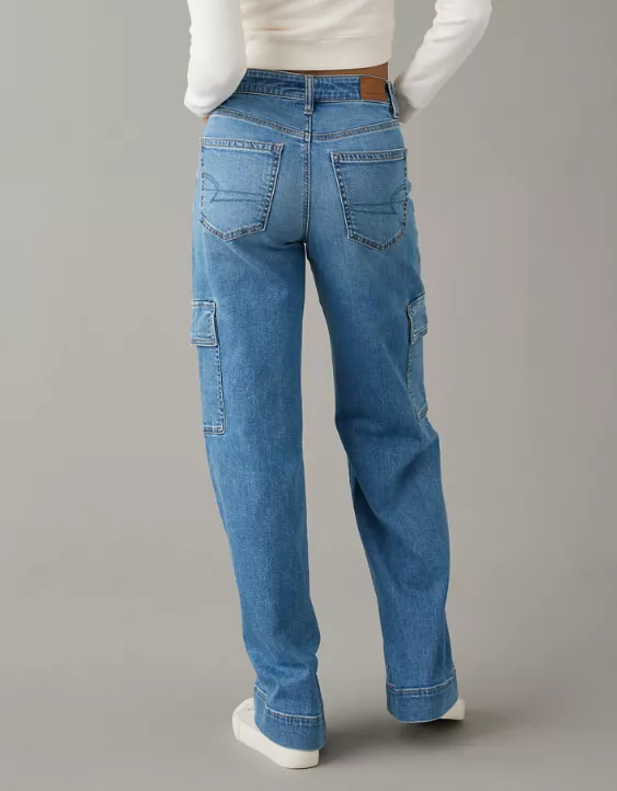 AE Dreamy Drape Stretch Super High-Waisted Cargo Baggy Wide-Leg Jean 2 AE Dreamy Drape Stretch Super High-Waisted Cargo Baggy Wide-Leg Jean - Image 2