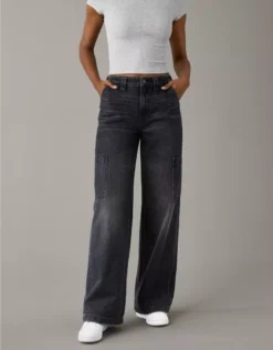 AE Super High-Waisted Baggy Wide-Leg Cargo Jean
