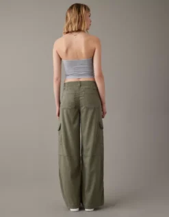 AE Dreamy Drape Stretch Super High-Waisted Cargo Baggy Wide-Leg Pant -Aeri Clothing Shop 0461 5030 309 ob