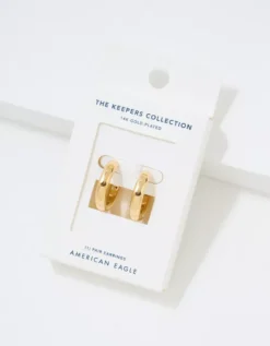 AE Keepers Collection 14K Gold Plated Tubular Hoop Earring -Aeri Clothing Shop 0484 1449 709 b