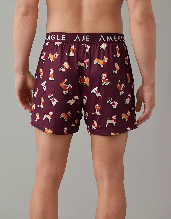AEO Christmas Dogs Ultra Soft Pocket Boxer Short 2 AEO Christmas Dogs Ultra Soft Pocket Boxer Short - Image 2