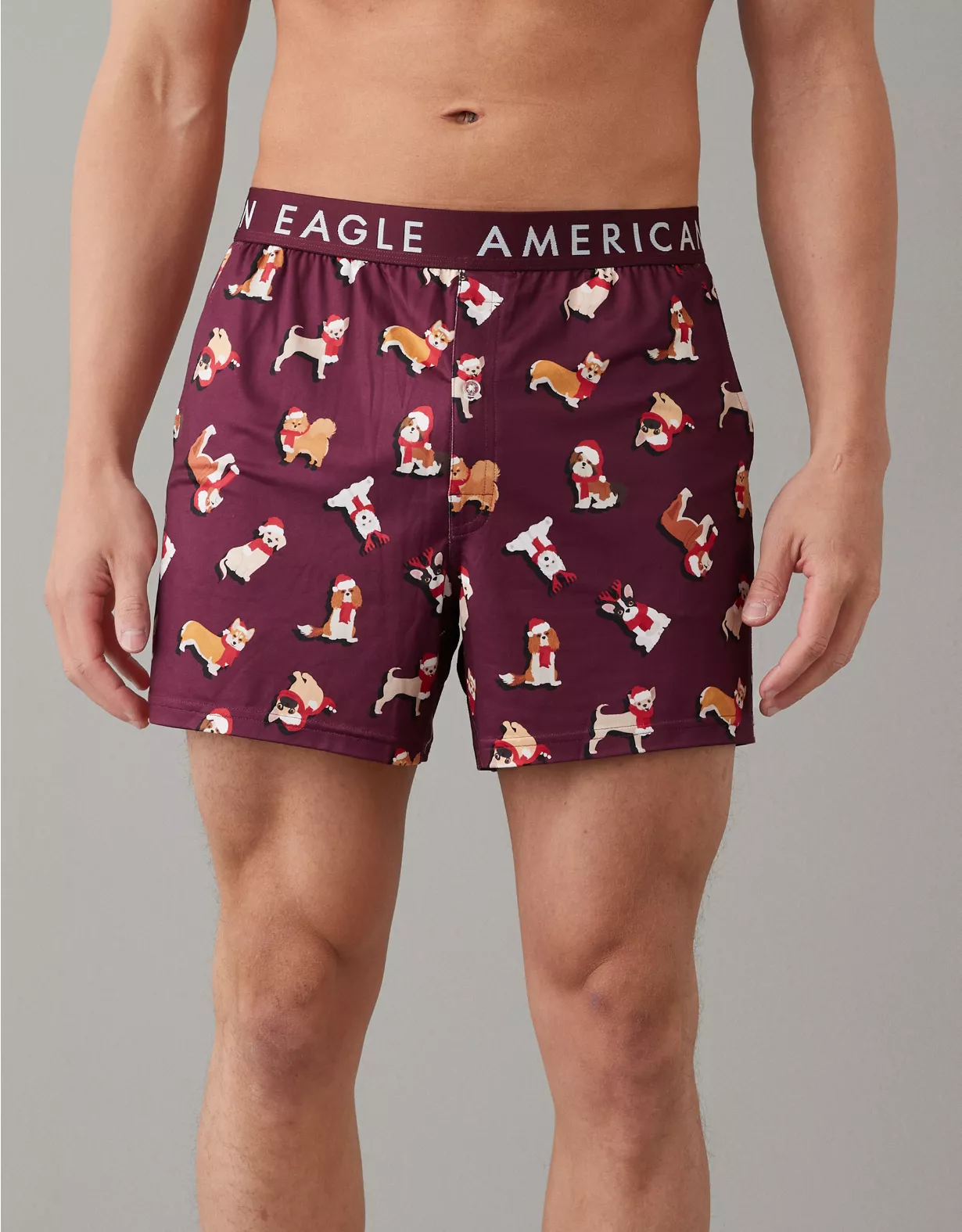 AEO Christmas Dogs Ultra Soft Pocket Boxer Short 1 AEO Christmas Dogs Ultra Soft Pocket Boxer Short