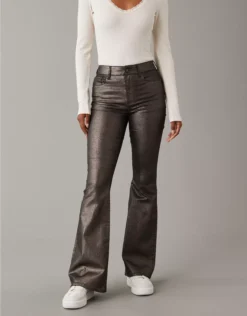 AE Stretch Glitter Super High-Waisted Flare Pant