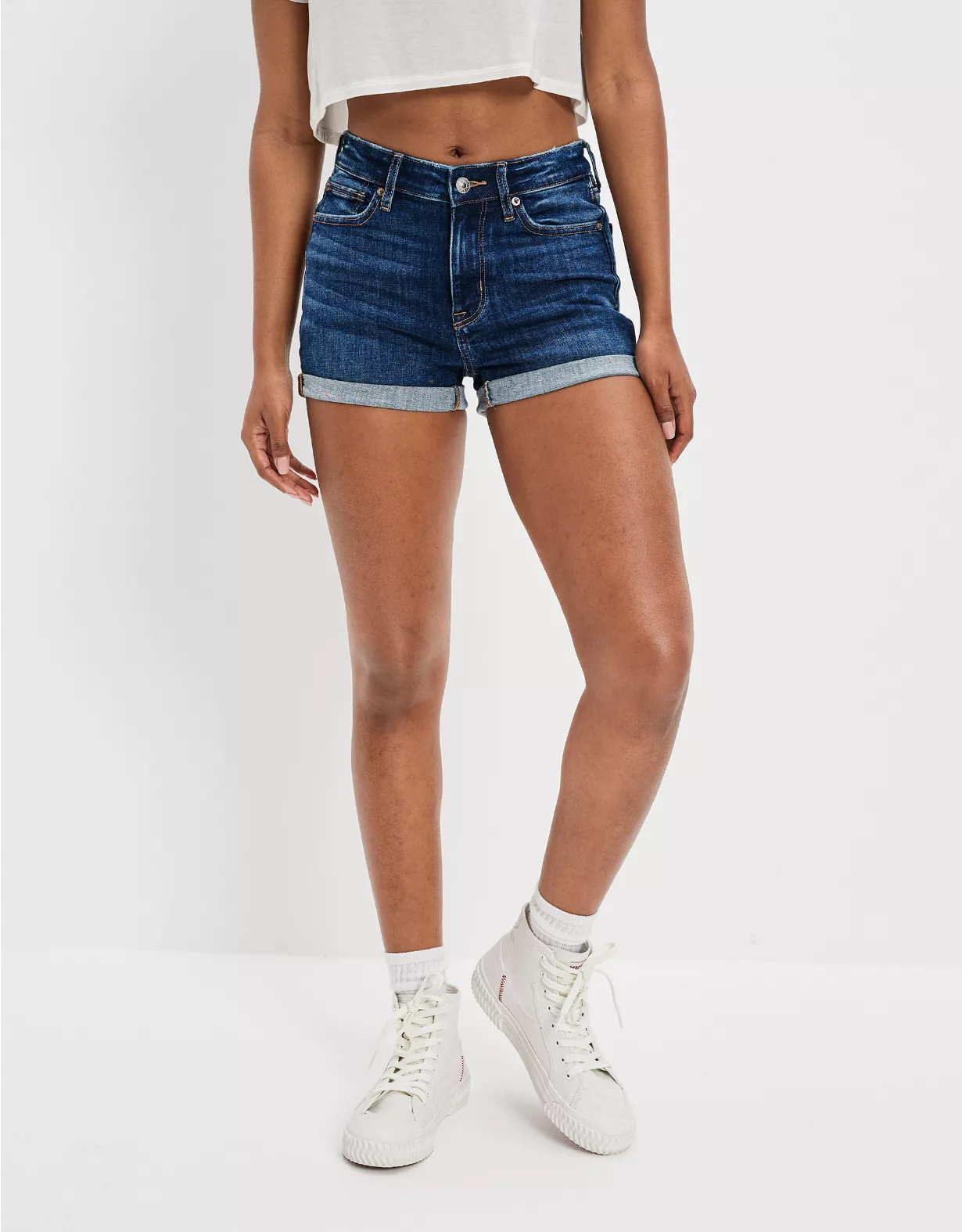 AE Ne(x)t Level High V-Rise Denim Short Short 1 AE Ne(x)t Level High V-Rise Denim Short Short