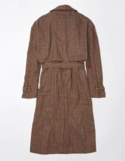 AE Plaid Trench Coat -Aeri Clothing Shop 1381 3429 207 b
