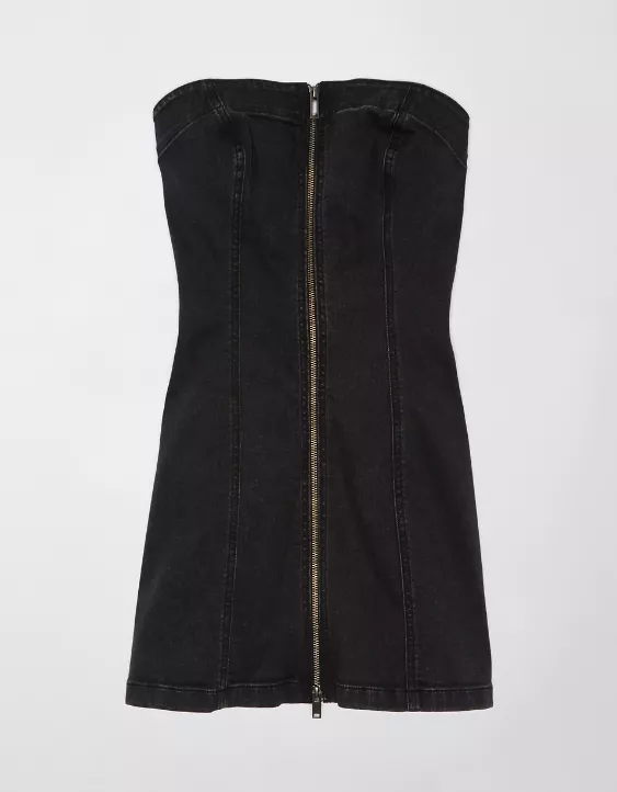 AE Strapless Denim Mini Dress 3 AE Strapless Denim Mini Dress - Image 3