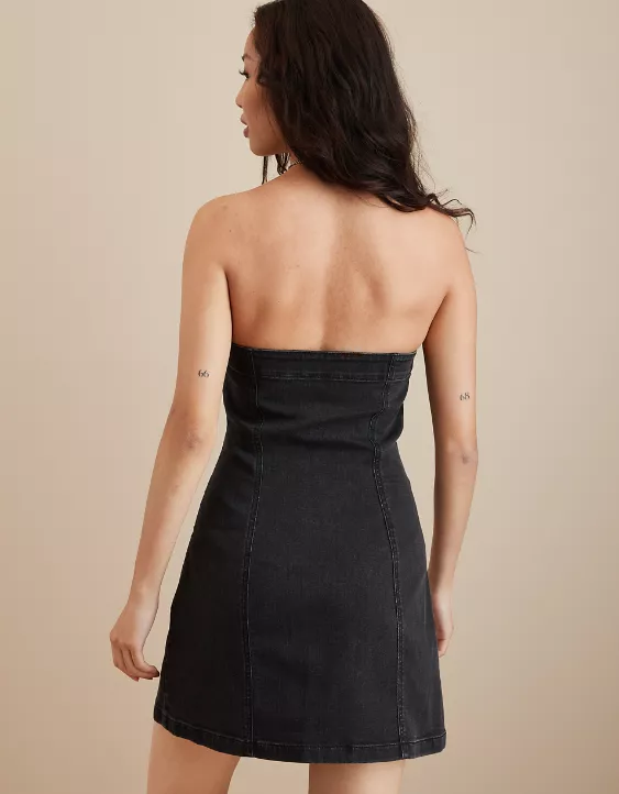 AE Strapless Denim Mini Dress 2 AE Strapless Denim Mini Dress - Image 2