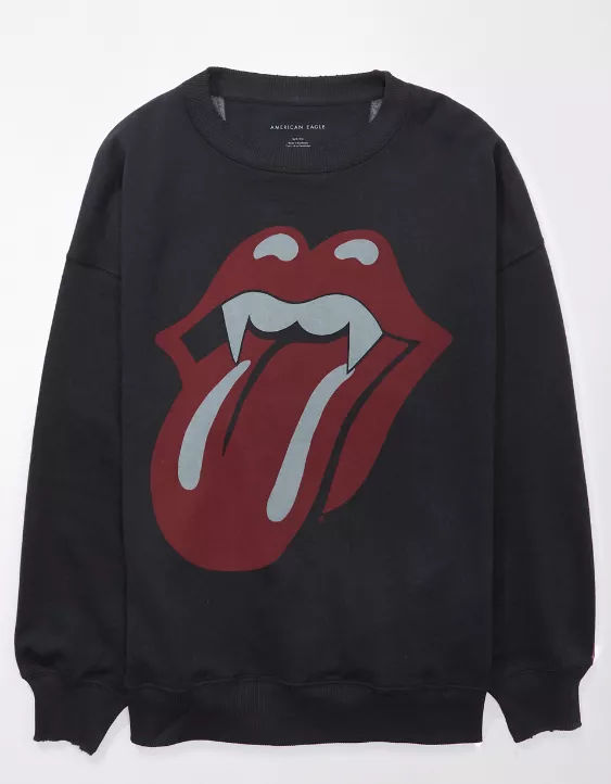 AE Oversized Halloween Rolling Stones Graphic Sweatshirt 3 AE Oversized Halloween Rolling Stones Graphic Sweatshirt - Image 3