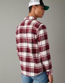 AE Super Soft Flannel Shirt -Aeri Clothing Shop 2151 6085 613 ob
