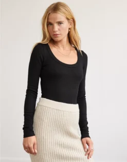 AE Long-Sleeve Scoop Bodysuit