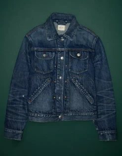 AE77 Premium Shrunken Denim Jacket -Aeri Clothing Shop 3428 1463 334 f