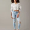 AE Next Level Curvy High-Waisted Ripped Jegging