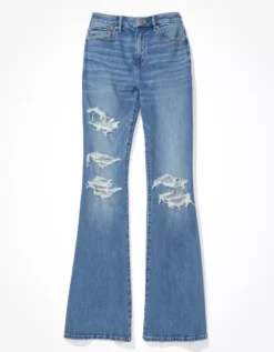 AE Stretch Curvy Ripped Super High-Waisted Flare Jean -Aeri Clothing Shop 4434 4851 926 f